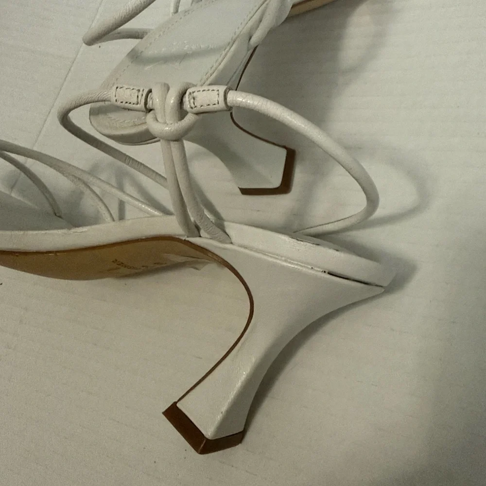 Marc Fisher LTD - Davia Heeled Sandal - White - Size 8M - Well Loved - Picture 9 of 9